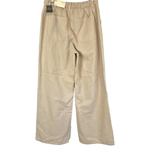 A.n.a Highest Rise Wide Leg Pants Womens 10 Neutral Color 31x32 Easy Through Hip - Picture 2 of 13
